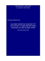 TÀI LIỆU HƯỚNG DẪN  DẠY HỌC NỘI DUNG GIÁO DỤC VỀ TÀI NGUYÊN VÀ MÔI TRƯỜNG BIỂN, HẢI ĐẢO CẤP TRUNG HỌC CƠ SỞ (Tài liệu lưu hành nội bộ)