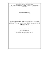 Quan hệ Hoa kỳ - Trung quốc sau sự kiện 11- 9-2001 và tác động đến quan hệ quốc tế ở Đông Nam Á