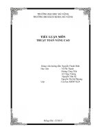 TIỂU LUẬN MÔN THUẬT TOÁN NÂNG CAO Thuật toán sắp xếp Quicksort