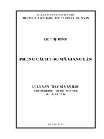 Phong cách thơ Mã Giang Lân