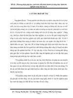 NCKHSPUD Phương pháp giúp học sinh bước đầu hình thành kỹ năng thực hành thí nghiệm trong hoá học 8