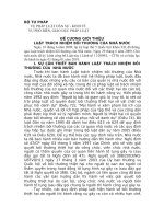 ĐỀ CƯƠNG GIỚI THIỆU  LUẬT TRÁCH NHIỆM BỒI THƯỜNG CỦA NHÀ NƯỚC