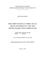 Phát triển nguồn lực thông tin tại Trung tâm Thông tin - Thư viện Trường Đại học Công nghiệp Hà Nội