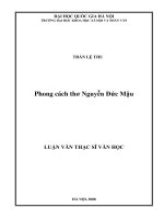 Phong cách thơ Nguyễn Đức Mậu