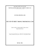 Yếu tố vô thức trong thơ Hoàng Cầm