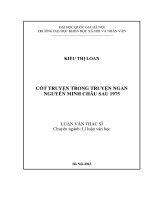 Cốt trông truyện ngắn Nguyễn Minh Châu sau 1975