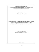 Ngoại giao kinh tế trong thực tiễn quan hệ quốc tế và Việt Nam