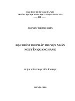Đặc điểm thi pháp truyện ngắn Nguyễn Quang Sáng