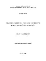 Thực tiễn và đột phá trong cải cách doanh nghiệp Nhà nước ở Trung Quốc