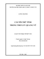 Cái tôi trữ tình trong thơ Lưu Quang Vũ