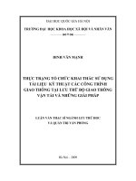 Thực trạng tổ chức khai thác sử dụng tài liệu kỹ thuật các công trình giao thông tại lưu trữ Bộ Giao thông Vận tải và những giải pháp