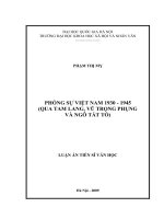 Phóng sự Việt Nam 1930 - 1945 (qua Tam Lang, Vũ Trọng Phụng và Ngô Tất Tố