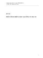 Phân tích chiến lược tại Công ty MAY 10