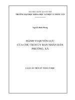 Hành vi quyền lực của Chủ tịch Uỷ ban nhân dân phường, xã