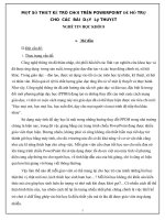 SKKN Một Số Thiết Kế Trò Chơi Trên Powerpoint Để Hổ Trợ Cho Các Bài Dạy Lý Thuyết Nghề Tin Học Khối 8