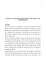 Ứng dụng xử lý ngôn ngữ tự nhiên trong hệ tìm kiếm thông tin trên văn bản tiếng Việt