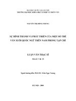 Sự hình thành và phát triển của một số thể văn xuôi quốc ngữ trên Nam Phong tạp chí