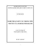 Nghệ thuật kết cấu trong tiểu thuyết của Haruki Murakami