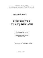 Tiểu thuyết của Tạ Duy Anh