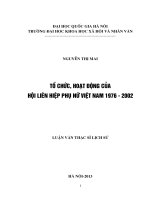 Tổ chức, hoạt động của Hội Liên hiệp phụ nữ Việt Nam 1976-2002