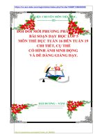 ĐỔI MỚI PHƯƠNG PHÁP DẠY HỌC  BÀI SOẠN DẠY HỌC LỚP 5  MÔN THỂ DỤC TUẦN 16 ĐẾN TUẦN 19  CHI TIẾT, CỤ THỂ  CÓ HÌNH ẢNH SINH ĐỘNG  VÀ DỄ DÀNG GIẢNG DẠY.