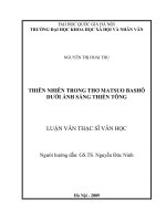 Thiên nhiên trong thơ Matsuo Bashô dưới ánh sáng Thiền Tông