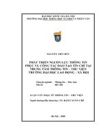 Phát triển nguồn lực thông tin phục vụ công tác đào tạo tín chỉ tại Trung tâm Thông tin - Thư viện Trường Đại học Lao động Xã hội