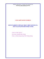 KINH NGHIỆM CHỈ ĐẠO THỰC HIỆN ĐÁNH GIÁ, XẾP LOẠI HẠNH KIỂM HỌC SINH THCS_SKKN QLGD