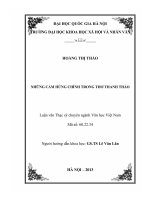 Những cảm hứng chính trong thơ Thanh Thảo