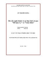 Hư cấu nghệ thuật và sự thực lịch sử qua Hồ Quý Ly  và Giàn thiêu