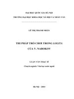 Thi pháp trò chơi trong Lolita của V. Nabokov