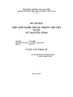 Thế giới nghệ thuật trong truyện ngắn Từ Nguyên Tĩnh