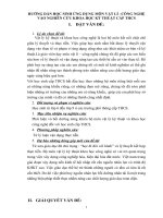 skkn HƯỚNG DẪN HỌC SINH ỨNG DỤNG MÔN VẬT LÍ –CÔNG NGHỆ VÀO NGHIÊN CỨU KHOA HỌC KỸ THUẬT CẤP THCS