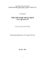 Thế giới nghệ thuật kịch Lưu Quang Vũ