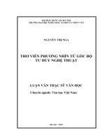 Thơ Viễn Phương nhìn từ góc độ tư duy nghệ thuật