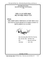 Tiểu luận Hệ Phân Tán – Điều khiển đồng thời bằng cơ chế then cài