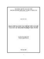 Báo chí ngành Tài chính với vấn đề tái cơ cấu doanh nghiệp nhà nước