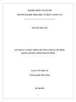 Xây dựng và phát triển lớp công chúng chủ động trong chương trình truyền hình