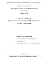 Tinh thần đối thoại trong những công trình nghiên cứu văn học của Trần Đình Hượu