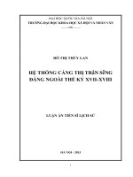 Hệ thống cảng thị trên sông Đàng ngoài thế kỷ XVII-XVIII