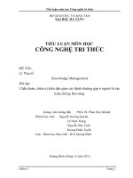 Tiểu luận môn công nghệ tri thức Knowledge Management