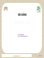 Bài giảng MS Excel 2010