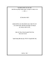 Định hướng giá trị trong quan hệ ứng xử của sinh viên trường Đại học Sư phạm Kỹ thuật Hưng Yên