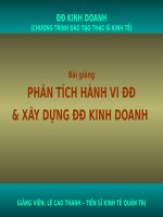 Bài giảng môn học Đạo đức kinh doanh PHÂN TÍCH HÀNH VI ĐẠO ĐỨC KINH DOANH VÀ HÀNH VI KINH DOANH