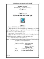 Tiểu luận môn học Lập trình trí tuệ nhân tạo LÝ THUYẾT LẬP TRÌNH HÀM