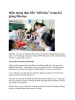 Hiện tượng hoá học thực tiễn