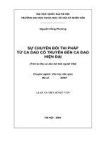 Sự chuyển đổi thi pháp từ ca dao cổ truyền đến ca dao hiện đại