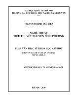 Nghệ thuật tiểu thuyết Nguyễn Bình Phương