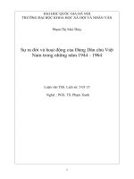 Sự ra đời và hoạt động của Đảng Dân chủ Việt Nam trong những năm 1944 - 1964