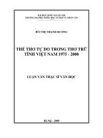 Thể thơ tự do trong thơ trữ tình Việt Nam 1975-2000